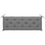 Banco de jardín con cojín madera maciza de acacia 157 cm de vidaXL, Bancos de jardín - Ref: Foro24-3064282, Precio: 181,72 €,...