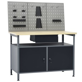 Banco de trabajo con tres paneles de pared de vidaXL, Mesas de trabajo - Ref: Foro24-3053427, Precio: 264,77 €, Descuento: %