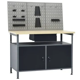 Werkbank mit drei Wandpaneelen von vidaXL, Arbeitstische - Ref: Foro24-3053427, Preis: 262,95 €, Rabatt: %