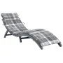 Liege aus massivem Akazienholz mit grauem Kissen von vidaXL, Liegen - Ref: Foro24-3064058, Preis: 145,59 €, Rabatt: %