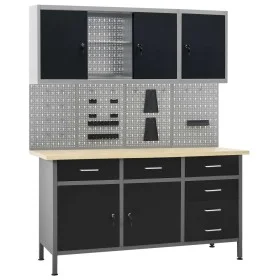 Workbench with four wall panels and two cabinets by vidaXL, Work tables - Ref: Foro24-3053440, Price: 809,45 €, Discount: %