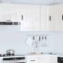 Armario pared cocina Porto madera ingeniería blanca alto brillo en Armarios de cocina | Comprar online en Foru.es