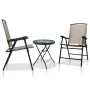 Mesa y sillas de bistró 3 piezas acero gris taupe de vidaXL, Conjuntos de jardín - Ref: Foro24-3054574, Precio: 143,22 €, Des...