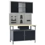 Werkbank mit drei Wandpaneelen und einem Schrank von vidaXL, Arbeitstische - Ref: Foro24-3053432, Preis: 391,62 €, Rabatt: %