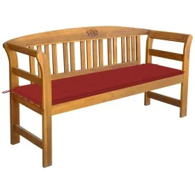 Banco de jardín con cojín madera maciza de acacia 157 cm de vidaXL, Bancos de jardín - Ref: Foro24-3064272, Precio: 188,99 €,...