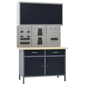 Workbench with three wall panels and a cabinet by vidaXL, Work tables - Ref: Foro24-3053438, Price: 518,27 €, Discount: %