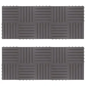 Baldosas de terraza 20 uds madera maciza acacia gris 30x30 cm by vidaXL, Floors and carpets - Ref: Foro24-3054432, Price: 99,...