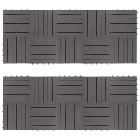 Baldosas de terraza 20 uds madera maciza acacia gris 30x30 cm by vidaXL, Floors and carpets - Ref: Foro24-3054432, Price: 99,...