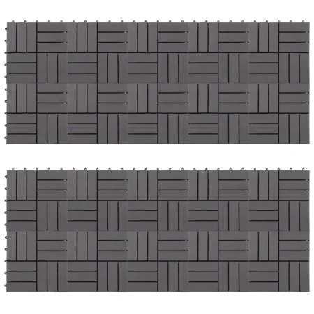 Baldosas de terraza 20 uds madera acacia gris deslavado 30x30cm de vidaXL, Suelos y moquetas - Ref: Foro24-3054434, Precio: 1...