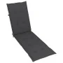 Garden lounger with footrest and cushion in solid acacia wood by vidaXL, Loungers - Ref: Foro24-3064014, Price: 136,55 €, Dis...
