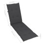 Tumbona de jardín con reposapiés y cojín madera maciza acacia de vidaXL, Tumbonas - Ref: Foro24-3064014, Precio: 140,06 €, De...