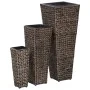 Conjunto de arriates 3 piezas jacinto de agua marrón oscuro de vidaXL, Maceteros y jardineras - Ref: Foro24-45569, Precio: 11...