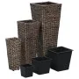 Conjunto de arriates 3 piezas jacinto de agua marrón oscuro de vidaXL, Maceteros y jardineras - Ref: Foro24-45569, Precio: 11...