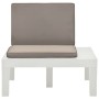 Tumbonas de jardín con cojines 2 unidades plástico blanco de vidaXL, Sillas de jardín - Ref: Foro24-3054424, Precio: 172,07 €...