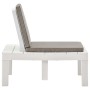 Tumbonas de jardín con cojines 2 unidades plástico blanco de vidaXL, Sillas de jardín - Ref: Foro24-3054424, Precio: 172,07 €...