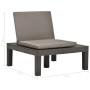 Tumbonas jardín con cojines 2 unidades plástico gris antracita de vidaXL, Sillas de jardín - Ref: Foro24-3054426, Precio: 172...