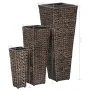 Conjunto de arriates 3 piezas jacinto de agua marrón oscuro de vidaXL, Maceteros y jardineras - Ref: Foro24-45569, Precio: 11...