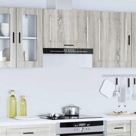 Armario de pared de cocina Porto gris sonoma madera ingeniería en Armarios de cocina | Comprar online en Foru.es