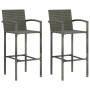 Conjunto de bar para jardín 3 piezas gris de vidaXL, Conjuntos de jardín - Ref: Foro24-3064869, Precio: 364,16 €, Descuento: %