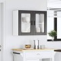 Armario de pared para cocina con puerta de cristal Porto negro en Armarios de cocina | Comprar online en Foru.es