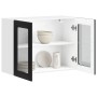 Armario de pared para cocina con puerta de cristal Porto negro en Armarios de cocina | Comprar online en Foru.es