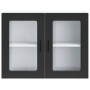 Armario de pared para cocina con puerta de cristal Porto negro en Armarios de cocina | Comprar online en Foru.es