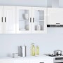 Armario pared para cocina puerta cristal Porto blanco brillante en Armarios de cocina | Comprar online en Foru.es