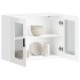Armario pared para cocina puerta cristal Porto blanco brillante en Armarios de cocina | Comprar online en Foru.es