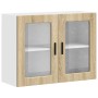 Armario de pared para cocina puerta cristal Porto roble sonoma en Armarios de cocina | Comprar online en Foru.es