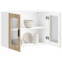 Armario de pared para cocina puerta cristal Porto roble sonoma en Armarios de cocina | Comprar online en Foru.es