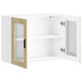 Armario de pared para cocina puerta cristal Porto roble sonoma en Armarios de cocina | Comprar online en Foru.es