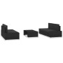Juego de muebles de jardín 5 piezas ratán sintético negro de vidaXL, Conjuntos de jardín - Ref: Foro24-3054575, Precio: 403,5...