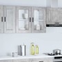 Armario de pared para cocina puerta cristal Porto gris hormigón en Armarios de cocina | Comprar online en Foru.es