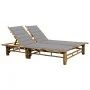 Bamboo lounger with cushions for 2 people by vidaXL, Loungers - Ref: Foro24-3063946, Price: 341,84 €, Discount: %