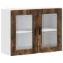 Armario de pared para cocina puerta cristal Porto roble ahumado en Armarios de cocina | Comprar online en Foru.es