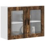 Armario de pared para cocina puerta cristal Porto roble ahumado en Armarios de cocina | Comprar online en Foru.es