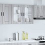 Armario de pared para cocina puerta cristal Porto gris sonoma en Armarios de cocina | Comprar online en Foru.es
