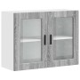 Armario de pared para cocina puerta cristal Porto gris sonoma en Armarios de cocina | Comprar online en Foru.es