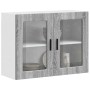 Armario de pared para cocina puerta cristal Porto gris sonoma en Armarios de cocina | Comprar online en Foru.es