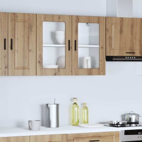 Armario pared para cocina puerta cristal Porto roble artesanal en Armarios de cocina | Comprar online en Foru.es
