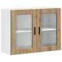 Armario pared para cocina puerta cristal Porto roble artesanal en Armarios de cocina | Comprar online en Foru.es