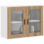 Armario pared para cocina puerta cristal Porto roble artesanal en Armarios de cocina | Comprar online en Foru.es