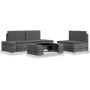 Juego de muebles de jardín 4 piezas ratán sintético gris de vidaXL, Conjuntos de jardín - Ref: Foro24-3054601, Precio: 364,32...