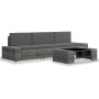 Juego de muebles de jardín 4 piezas ratán sintético gris de vidaXL, Conjuntos de jardín - Ref: Foro24-3054601, Precio: 364,32...