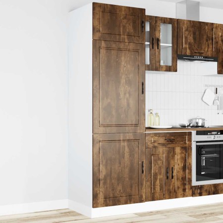 Mueble de cocina Porto de madera contrachapada roble ahumado en Armarios de cocina | Comprar online en Foru.es