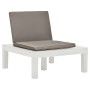 Tumbonas de jardín con cojines 4 unidades plástico blanco de vidaXL, Sillas de jardín - Ref: Foro24-3054425, Precio: 341,26 €...