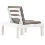 Tumbonas de jardín con cojines 4 unidades plástico blanco de vidaXL, Sillas de jardín - Ref: Foro24-3054425, Precio: 341,26 €...