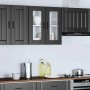 Armario de pared para cocina con puerta de cristal Porto negro en Armarios de cocina | Comprar online en Foru.es