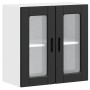 Armario de pared para cocina con puerta de cristal Porto negro en Armarios de cocina | Comprar online en Foru.es