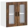 Armario de pared para cocina puerta cristal Porto roble ahumado en Armarios de cocina | Comprar online en Foru.es